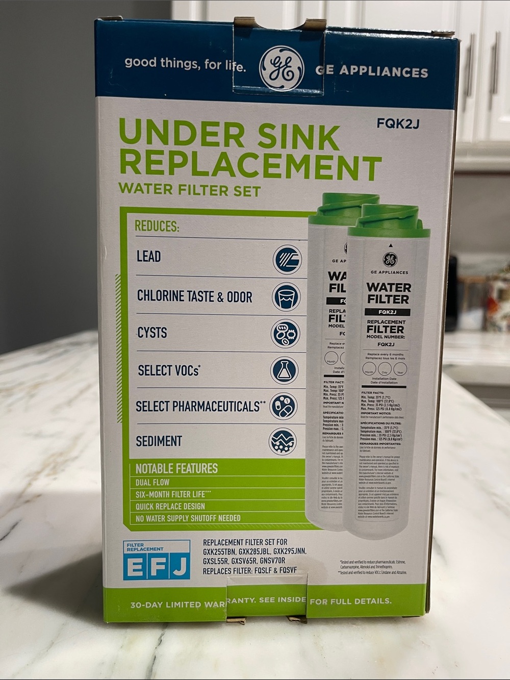 Under Sink Replacement Water Filter Set - Green